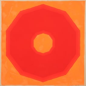 Nobu Fukui 1970s orig serigraph Untitled Abstract