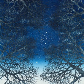 Hajime Namiki Tree Scene 113 Signed Color Woodblock