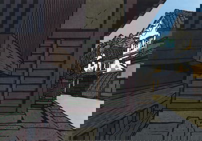 Katsuyuki Nishijima color woodcut Old Japan