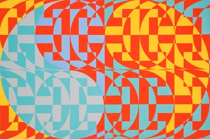 Toshinobu Onosato 1970 Untitled Abstraction orig serigraph