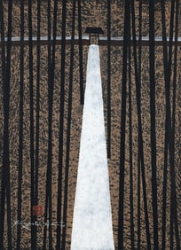 Kiyoshi Saito Way Nara 1960 signed Woodblock