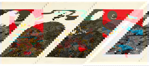 3 Kuniichi Shima 1960s Japanese Pop Landscapes in bright colors