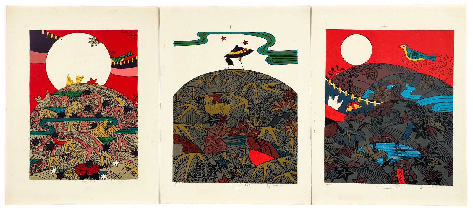 3 Kuniichi Shima 1960s Japanese Pop Landscapes in bright colors (1 of 7)