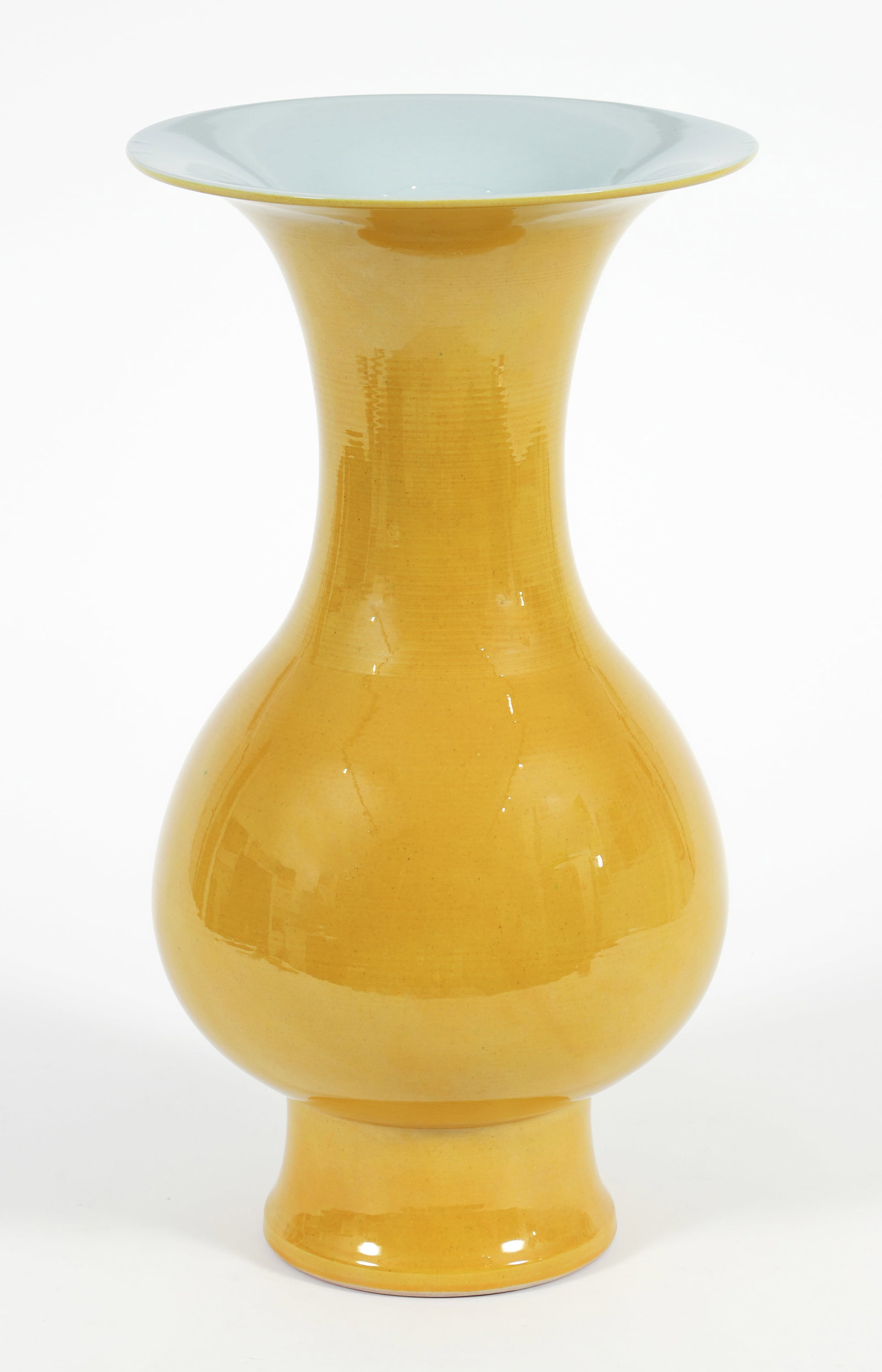 Large Chinese Imperial Yellow Baluster Form Vase (1 of 4)