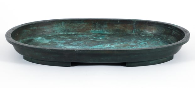 Chinese bronze low planter