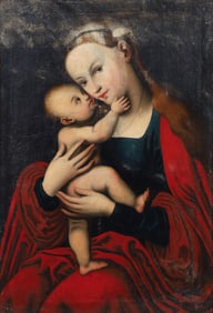 Madonna and Child painting 18th or 19th Century European