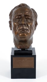 Jo Davidson bronze bust of Franklin Delano Roosevelt
