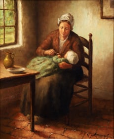 A. J. Van Eybergen oil Feeding The Baby