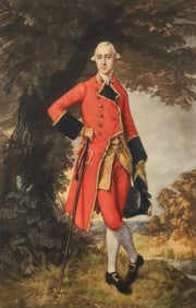 After Gainsborough mezzotint by Crawford Portrait Col. Nugent