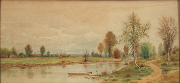 George Howell Gay watercolor Rural Landscape