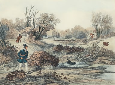 After Francis Turner Woodcock Shooting Engraving
