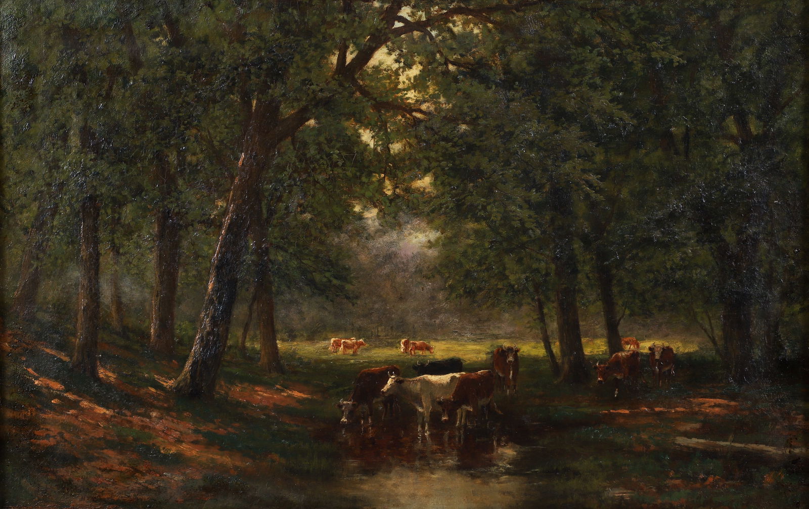 J. H. Wilson Late 19th century New York Landscape with Cows (1 of 4)