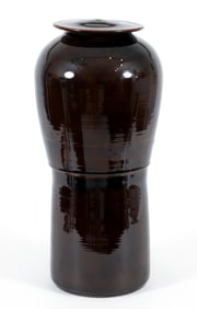 Tall Lidded Studio Pottery Vase