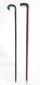 Sterling silver mounted walking sticks from Benedum Estates
