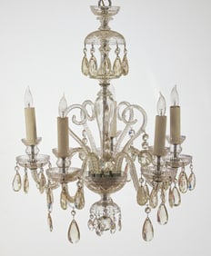 Vintage 5 Arm Drop Chandelier
