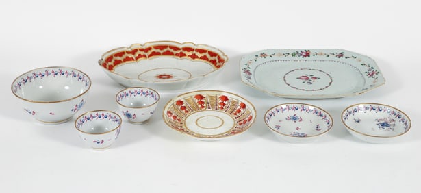 8 Pc. Georgian Porcelain Inc. Worcester and Others
