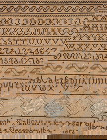 1812 Sampler by Dinah Fallows