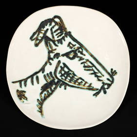 Pablo Picasso Madoura Ceramic Plate Tete de chevre de profil (1 of 4)