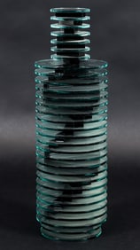 Sidney Hutter Polished and Laminated Glass Vase Tower