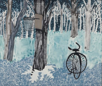 March Avery Oil on Canvas By the Edge of the Woods 1963