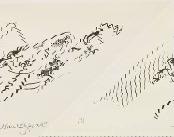 Marc Chagall Biblical Subject Signed Lithograph 1956 (1 of 5)
