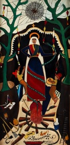 Prefete Duffaut Colossal Queen 1954 Oil on Board