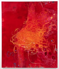 Janet Filomeno large acrylic abstraction Inside Out #2