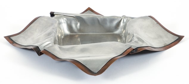 Boris Bally pressed copper and aluminum metal Tray