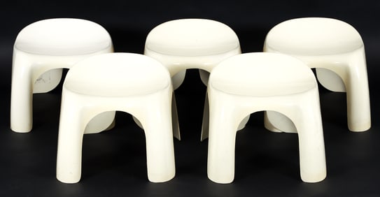 5 Stacy Dukes for Artemide Efebo Stools 1960s