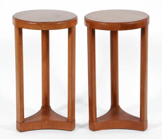 Pair of Wormley for Dunbar Circular Side Tables MCM (1 of 4)