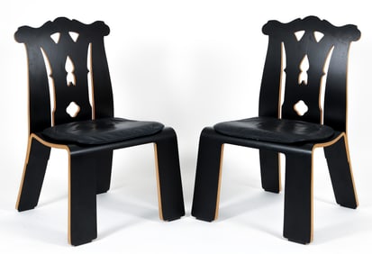 Pair of Robert Venturi for Knoll Chippendale Chairs