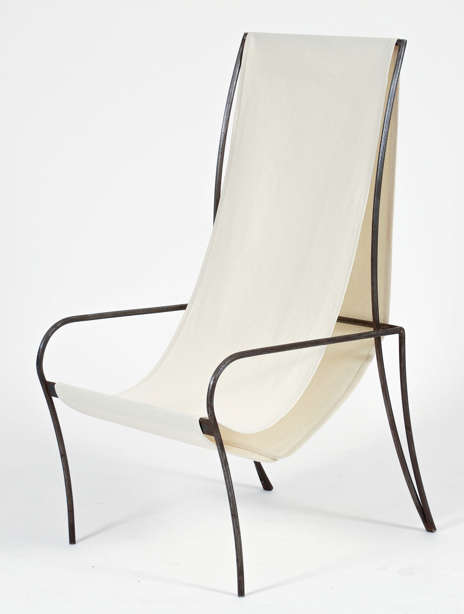 Paul Ludick Steel and Muslin Prototype Sling Chair (1 of 7)