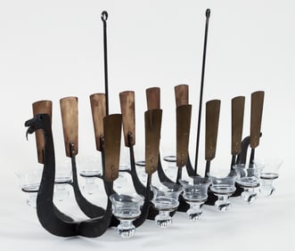 Bertil Vallien Modernist Dragon Boat Chandelier
