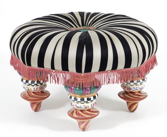Mackenzie-Childs Striped Ottoman