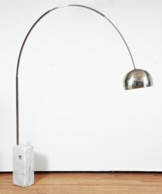 Vintage Arco Style Marble Base Floor Lamp