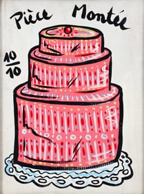 Dix 10 Wedding Cake Acrylic on Cardboard