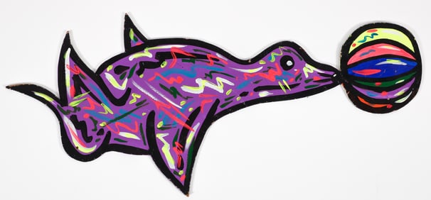 Dix 10 Cutout Seal 1985 Acrylic on Masonite