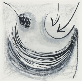 Terry Frost Black Curves and Arrows 1996 Etching