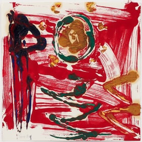 Terry Frost Abstract Acrylic Monotype on Paper 1996