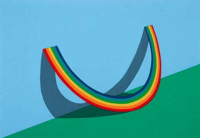 Patrick Hughes Rest of the Rainbow 1981 Screenprint Signed