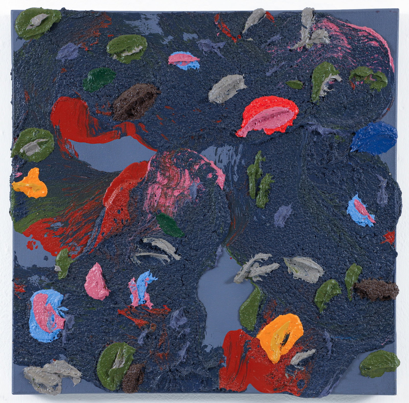 Jens Jensen Bear Gulch Series Acrylic and Mixed Media 2004: Jensen, Jens (German, contemporary), The Bear Gulch Series XVII, 2004, acrylic and mixed media on canvas, signed, dated and titled on the verso, 20 inches square, stretched but not framed. Jensen comp