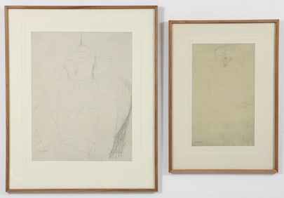 Pair of Lithograph Portraits after Amedeo Modigliani 1959