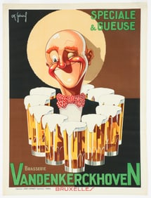 O. K. Gerard Brasserie Vandenkerckhoven Lithograph Poster Beer Ad