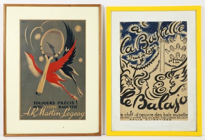 Pair of French Lithograph Advertisement Posters