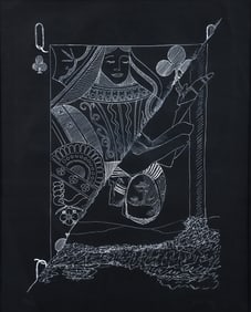 Man Ray La Dame de Trefle Etching and Pochoir Print Signed