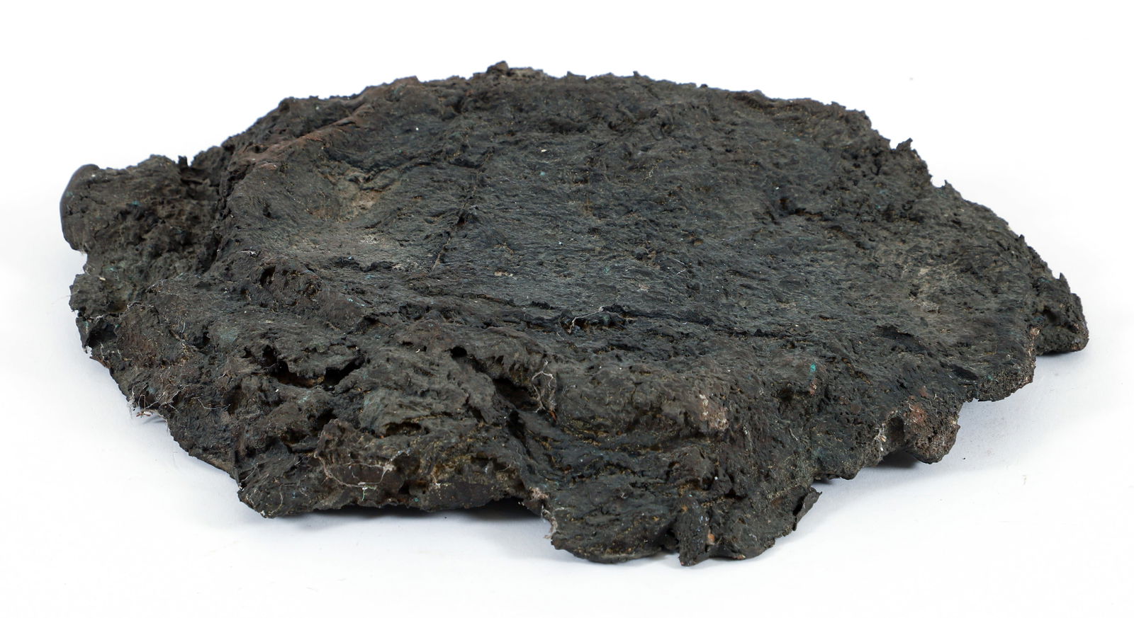 Not Vital Cow Shit Bronze Sculpture: Vital, Not (Swiss, contemporary), Cow Shit, undated, c.1990, dried cow dung cast in bronze, stamped with initials and numbered 44 on the underside, from the original edition of 99, 1.75 x 11.5 x 13 in