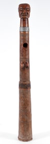 Vintage Tanzanian Carved Wood Trumpet