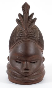 20th century African Mende Helmet Mask