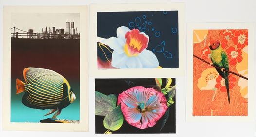 Lot of 4 Signed Lithographs by Michael Knigin