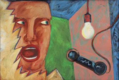 Steve Staso Expressionist Work on Paper